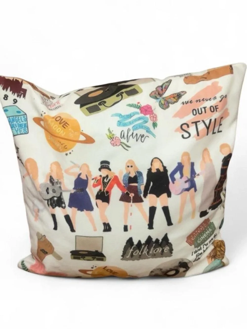 Taylor Swift Eras Throw Pillow | Swiftie Decorative Accent Cushion